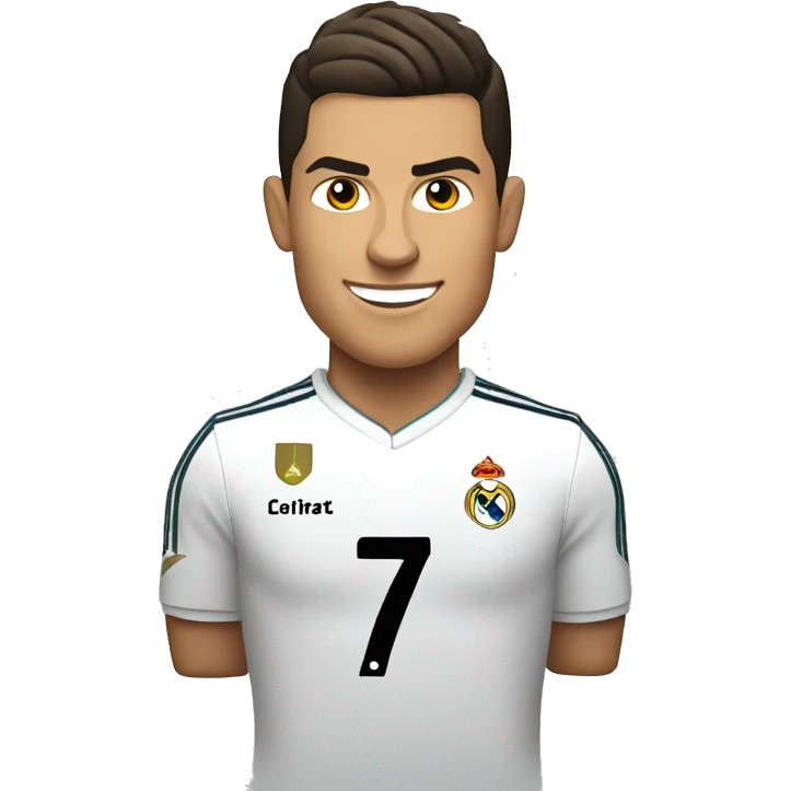 Cristiano Ronaldo in real madrid number 7. apple style emoji