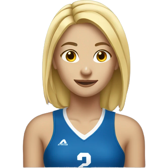 Volleyball player blonde girl emoji