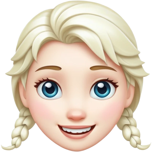 Frozen smile face emoji