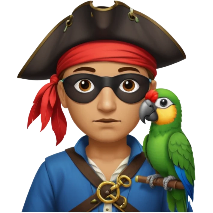 pirate and parrot emoji