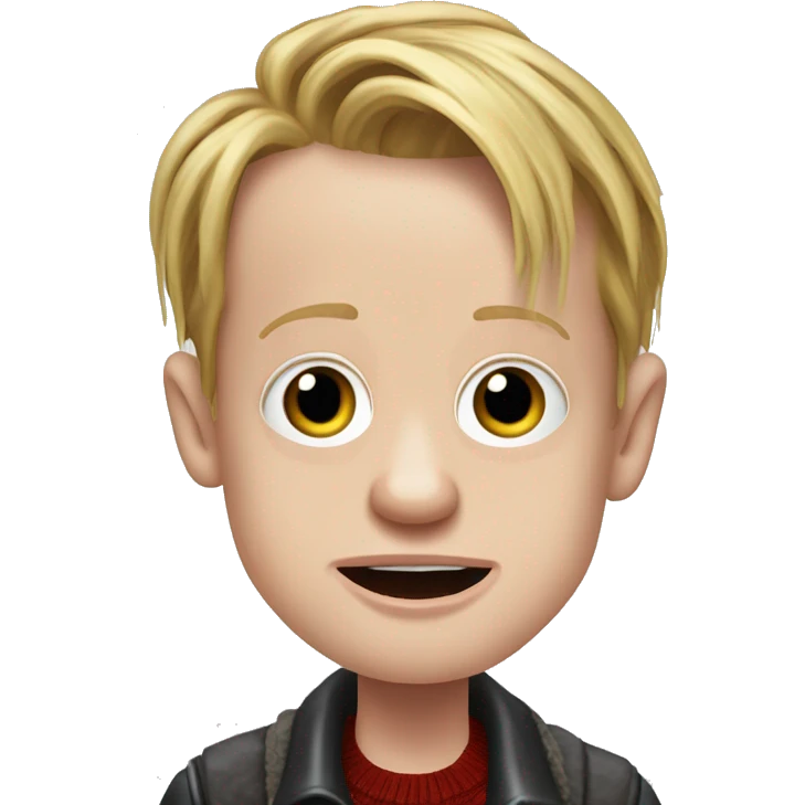 Macaulay Culkin from the movie Home Alone realistic emoji