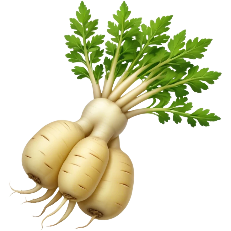 one parsnip root without green leafs emoji