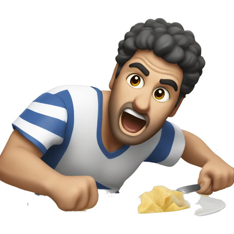 Greek man smashing a plate, OPPA! emoji