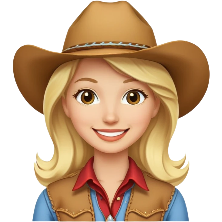 blonde cowgirl emoji