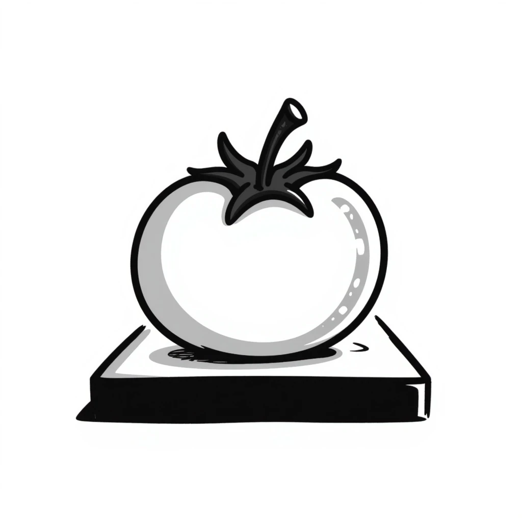 a tomato hand drawn doodle style emoji