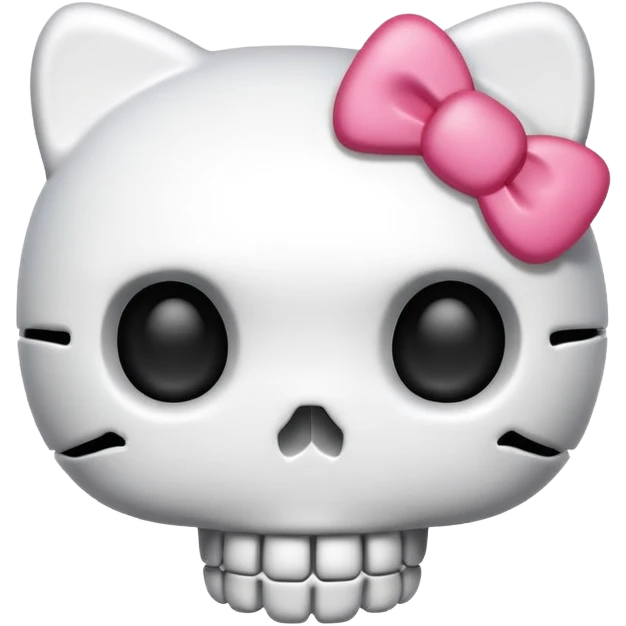 Hello kitty skull emoji
