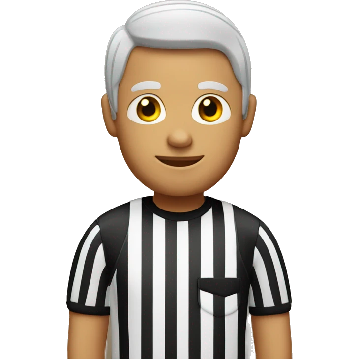 Referee in stripy top emoji