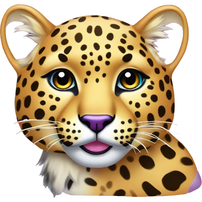 lisa frank cheetah emoji