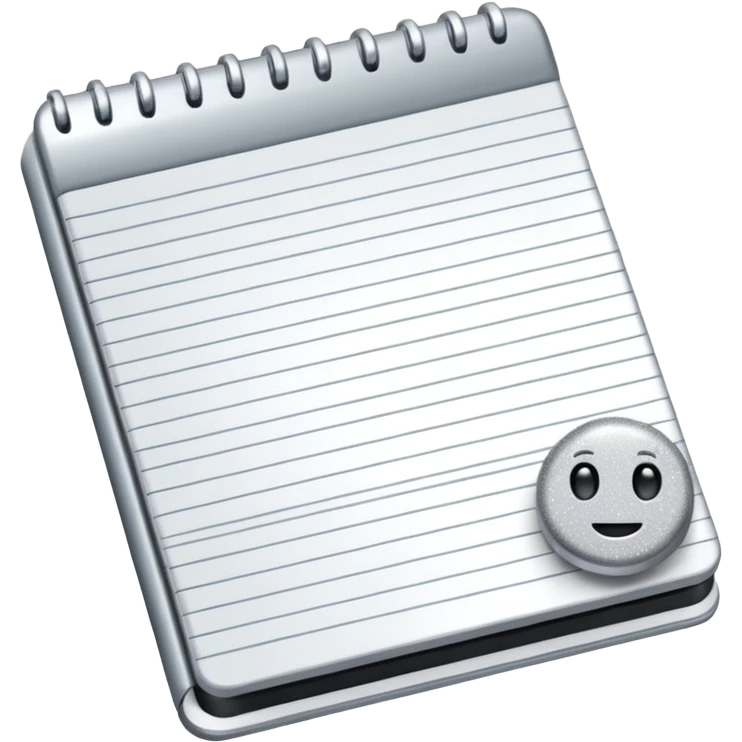 magnet with sparkles next to a notebook emoji