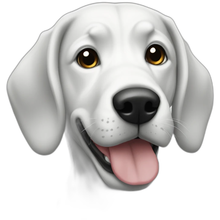 Un chien qui est noir et blanc  emoji