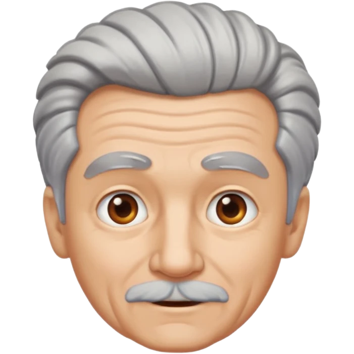 old guy with funny hair emoji