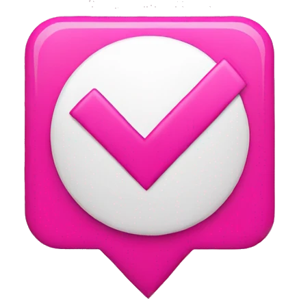 pink checkmark emoji