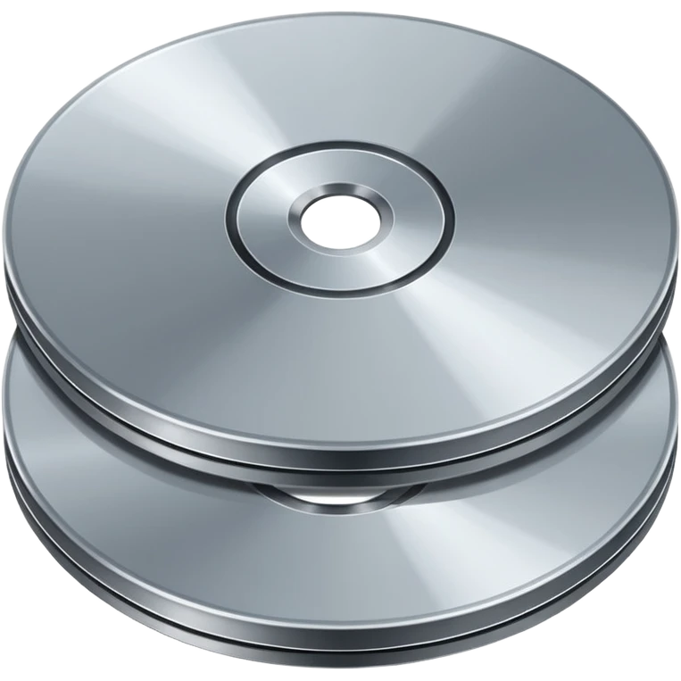 two metal computer disks emoji