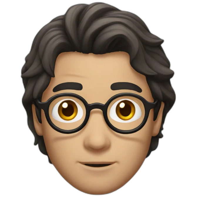 Harry Potter with scar on forehead emoji