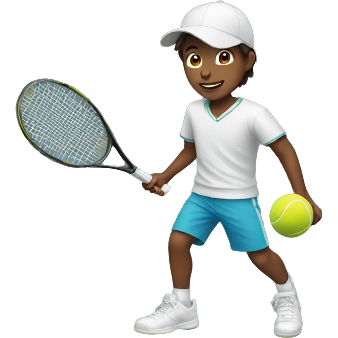boy playing tennis emoji