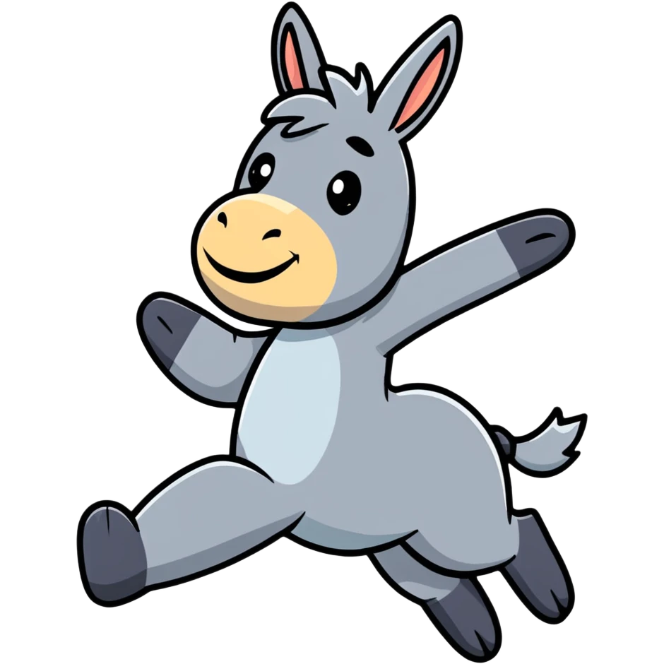 donkey flying in the air emoji
