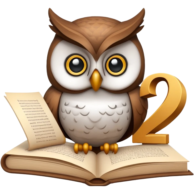An icon featuring an ancient scroll, a thinker’s bust, and a question mark, symbolizing philosophy. The design includes a wise owl, a book, and abstract symbols, representing deep thought, ethics, and wisdom. Transparent background emoji