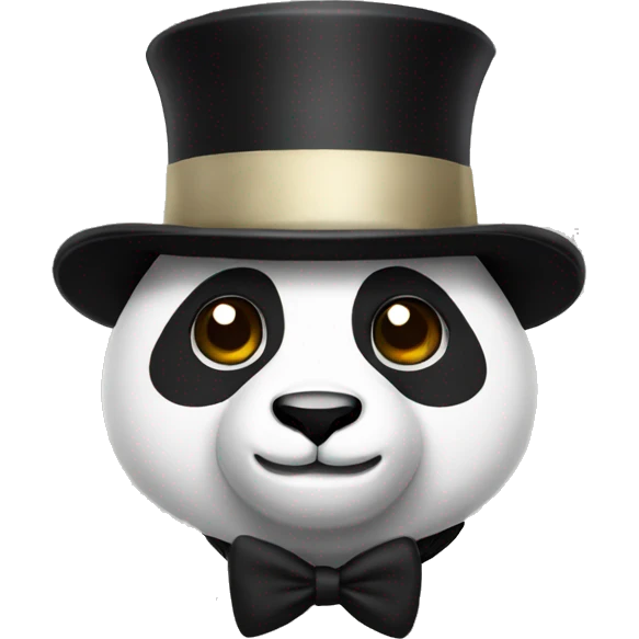 panda with a top hat and dreads  emoji