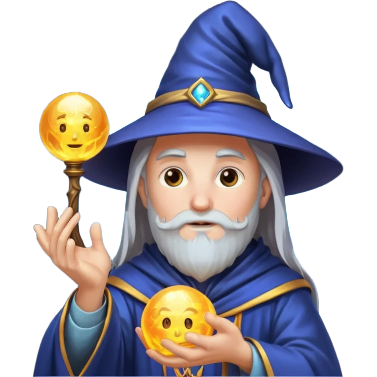 wizard holding a sphere emoji