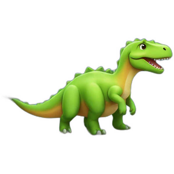 dino on the world emoji