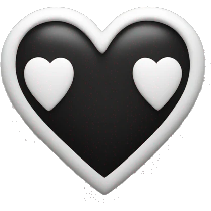 Black and white heart  emoji