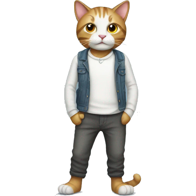 cat wearing pants  emoji