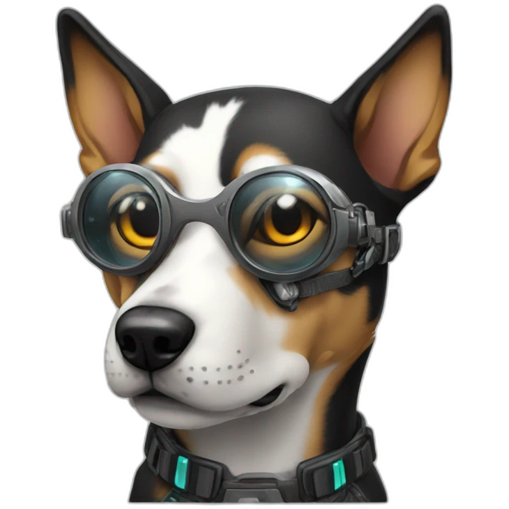 Cyberpunk dog emoji