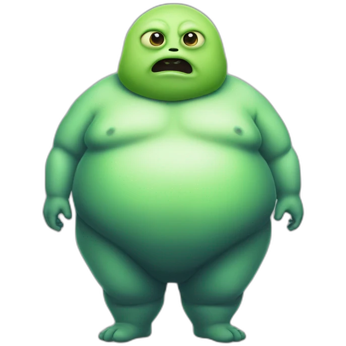 obese alien mixed with human emoji