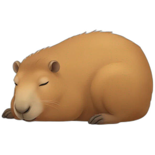 Capybara sleep emoji