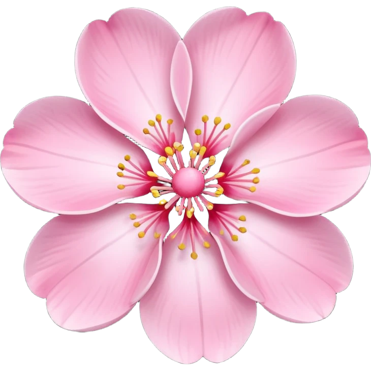 a perfect pink sakura flower emoji