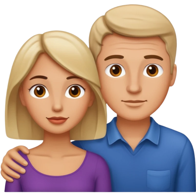 Pareja romántica el hombre blanco y la mujer morena emoji