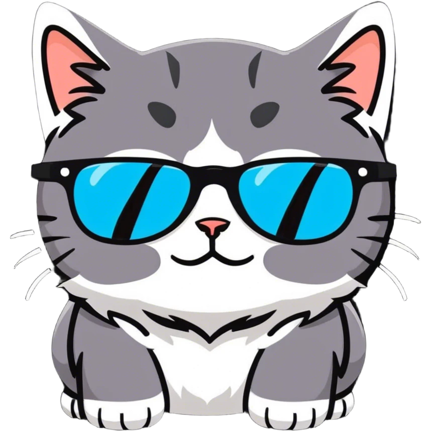 Cat with sunglasses emoji