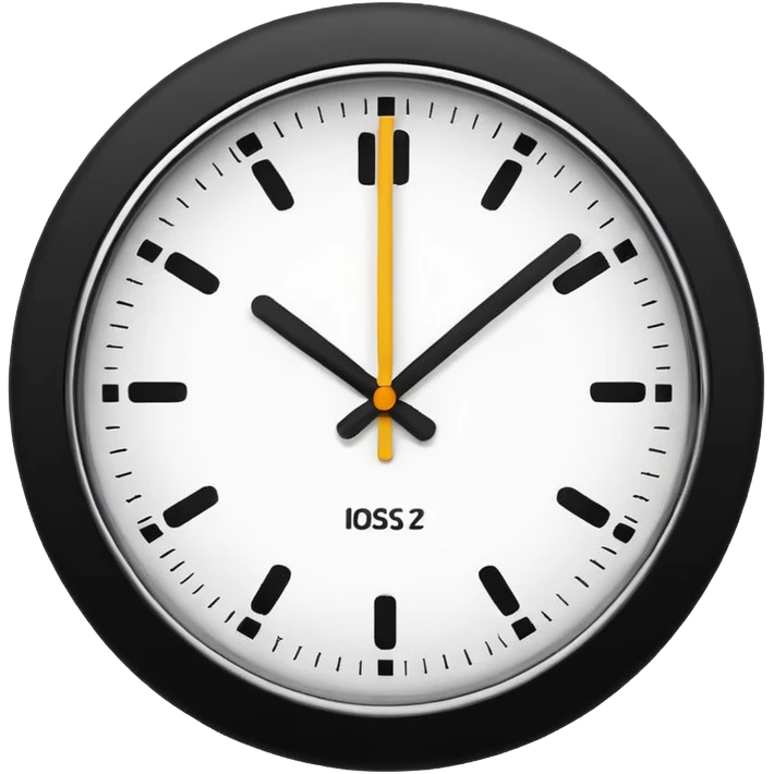 make Clock in minimalism  without numbers  emoji