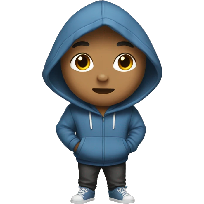a pupoy wearing a hoodie emoji