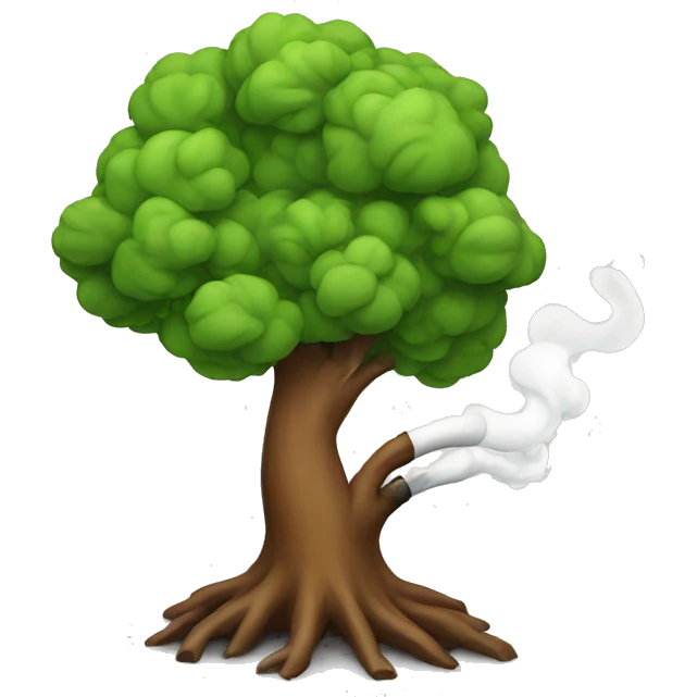 Tree  smoking emoji