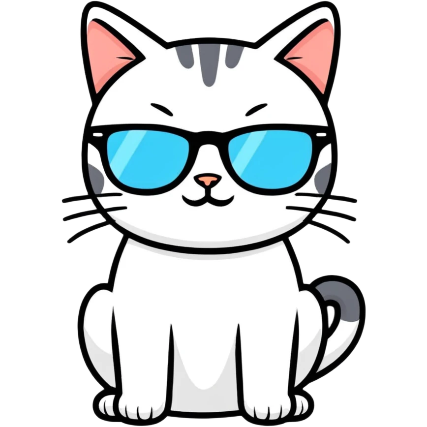 Cat with sunglasses emoji