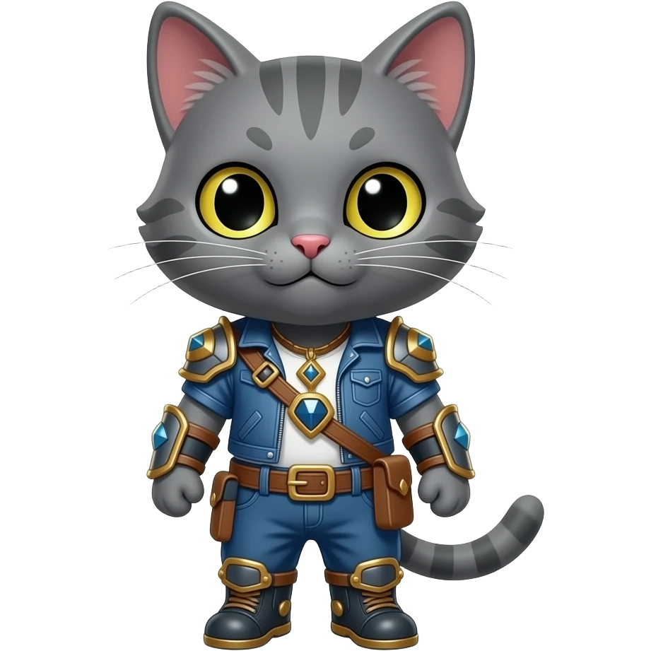 grey cat that is wearing league of legends timo emoji