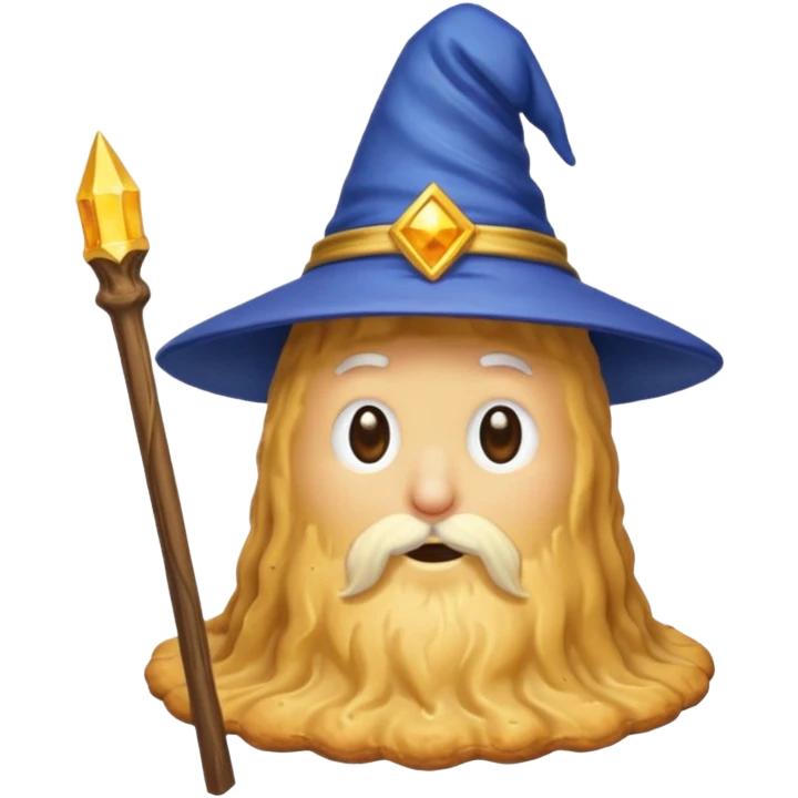 Biscuit with a wizard hat emoji