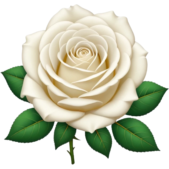 white rose, no green leaves emoji