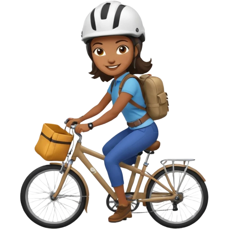 Urban Bike Courier black woman  emoji