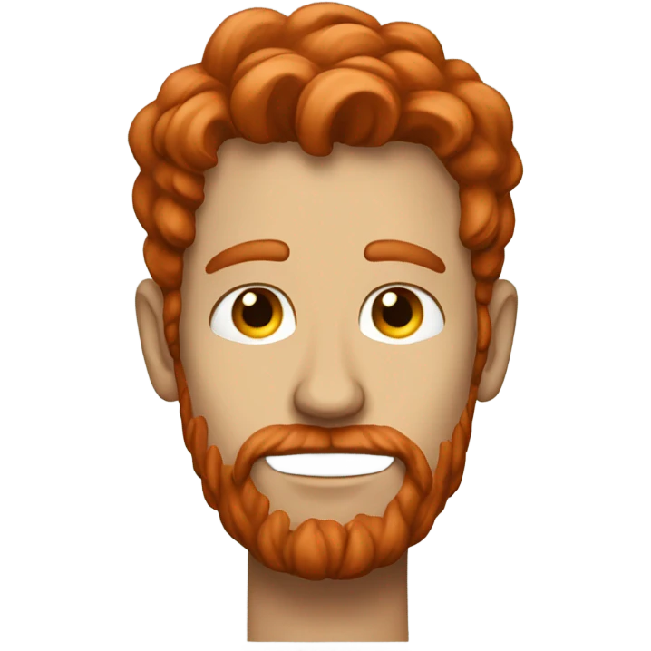 Skinny red headed man with a bad beard  emoji