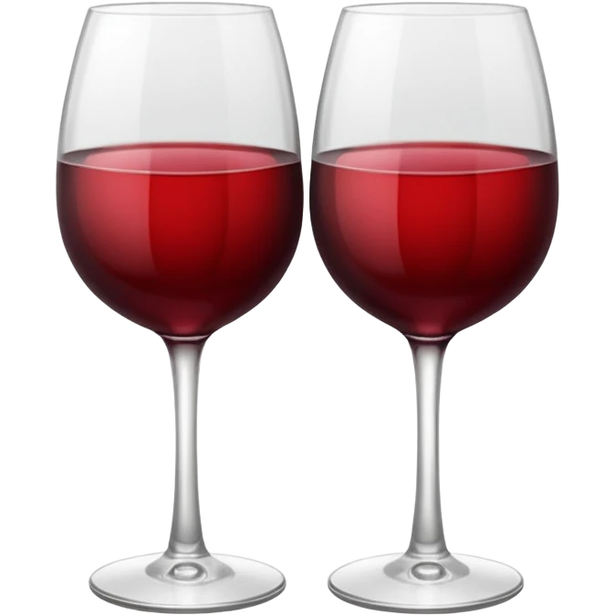 2 red wine glasses are cheered emoji
