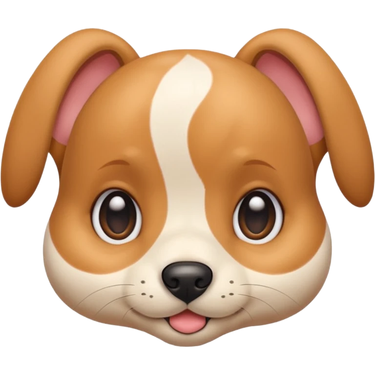 a bright puppy‘s face (less cheeks and less hair) emoji