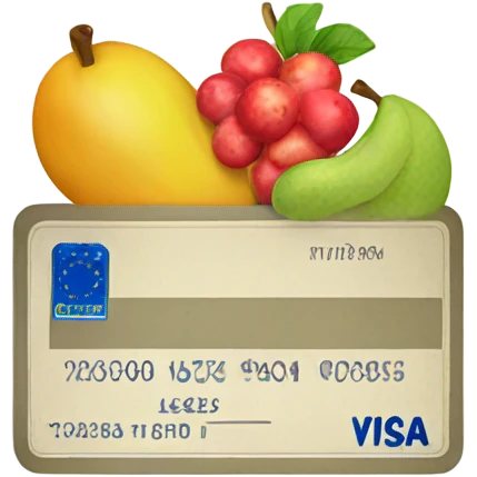 American visa with fruit emoji