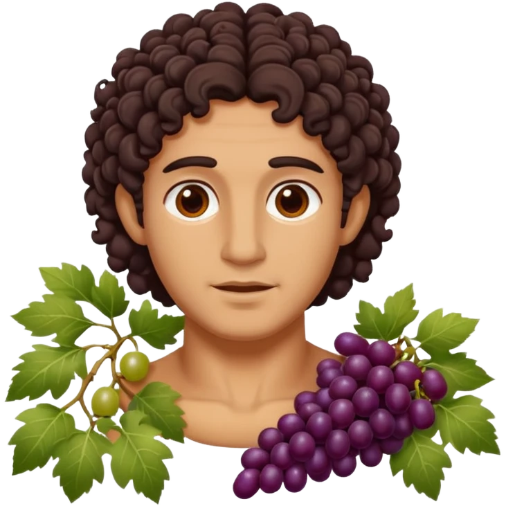 ancient greek with grape emoji