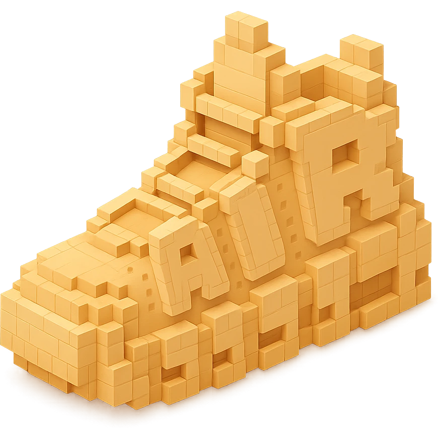 Nike Air More Uptempo sneakers in beige color emoji