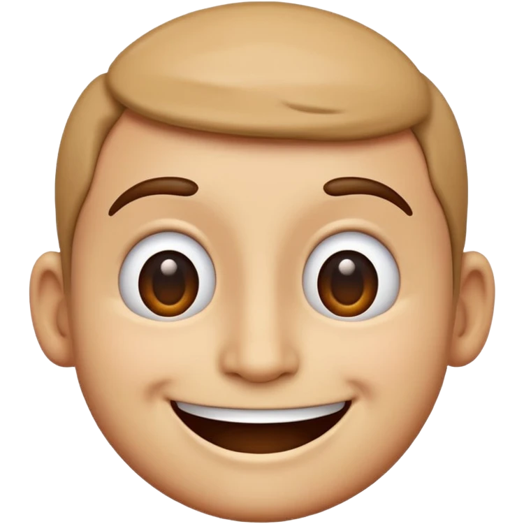 a smiling face emoji representing Gus with unique features emoji