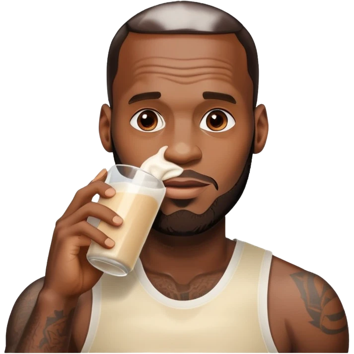 LeBron James drinking milk emoji