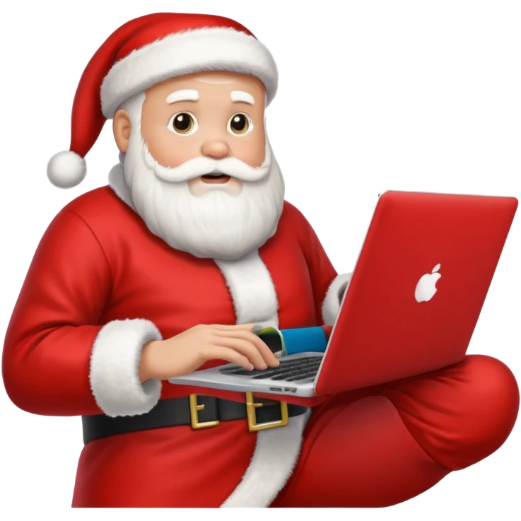 santa god with laptop emoji