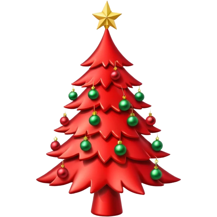 Red christmas tree emoji